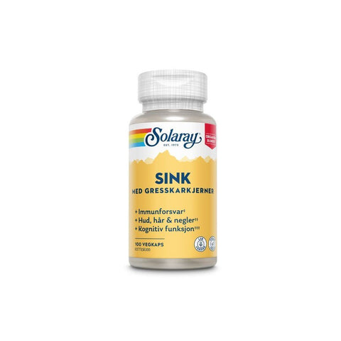 Solaray Sink 14 mg 100 kap - Kinsarvik NaturkostSinkSolaray7058990526478helsekost