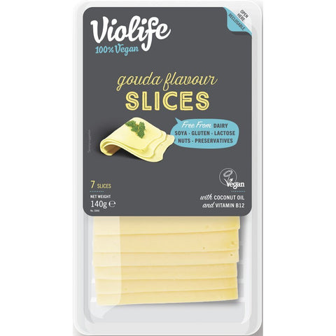 Violife skivet gouda ost 140 g - Kinsarvik NaturkostVegansk ostViolife5202390023163#helsekost#