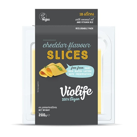 Violife slices cheddar flavour 200 gr - Kinsarvik NaturkostVegansk ostViolifeUTSALG0002helsekost