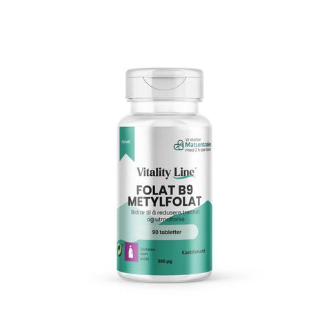 Vitality Line B9 methylfolat 90 tabletter - Kinsarvik NaturkostVitamin BVitality line7090017083540helsekost