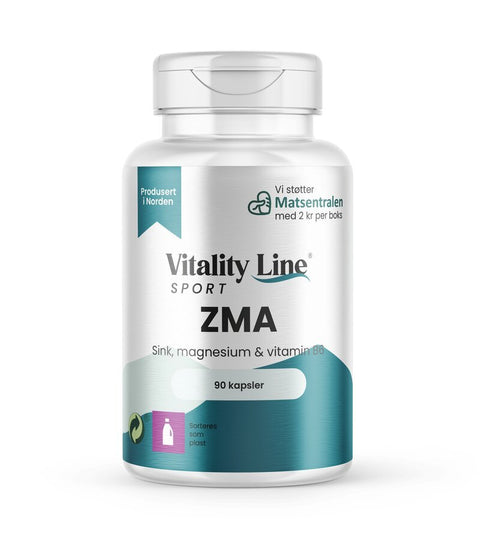 Vitality Line Sport ZMA 90 kapsler - Kinsarvik NaturkostTreningstilskuddVitality line7090017082741#helsekost#