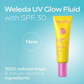 Weleda UV glow fluid SPF 30 ansiktssolkrem 30 ml - Kinsarvik NaturkostSolkremWeleda3596200000331helsekost