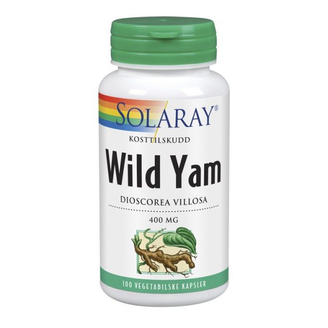 Solaray wild yam 400 mg 100 kapsler