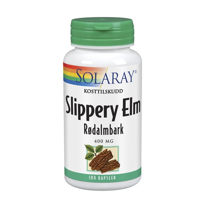 Solaray slippery elm 400 mg 100 kapsler