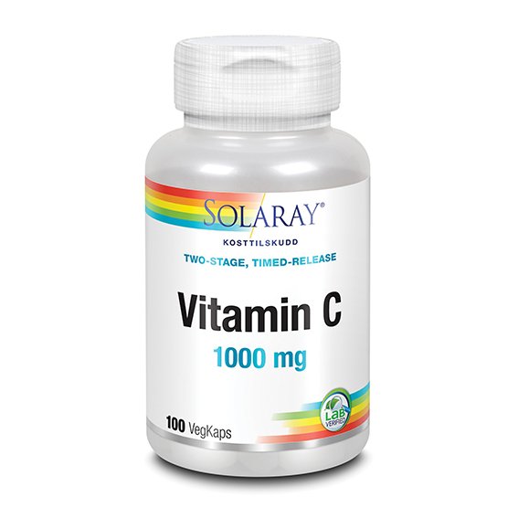 Solaray vitamin C 1000 mg 100 kapsler