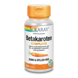 Solaray betakaroten kompleks 3 mg 150 kapsler