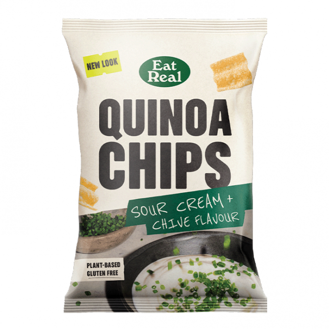 Eat Real quinoachips rømme & gressløk 90 g