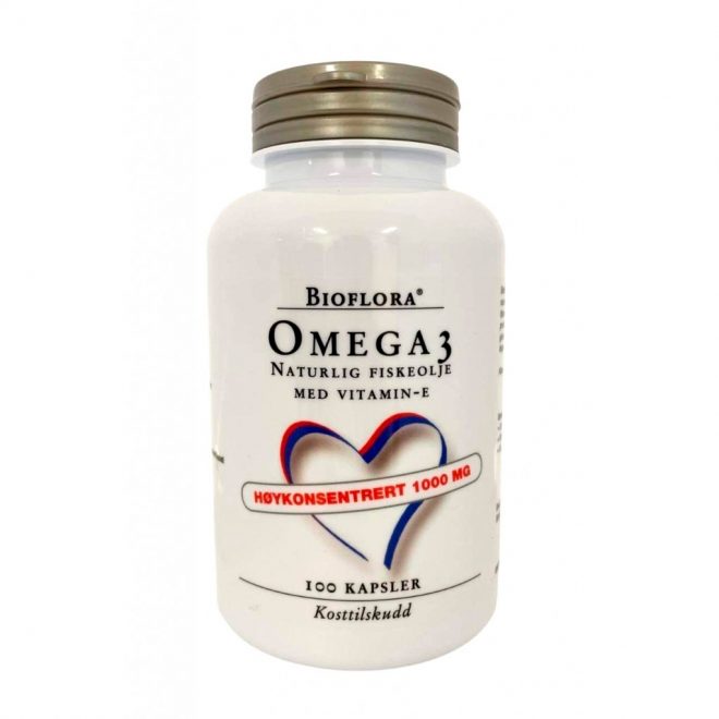 Bioflora omega-3 1000 mg 100 kapsler