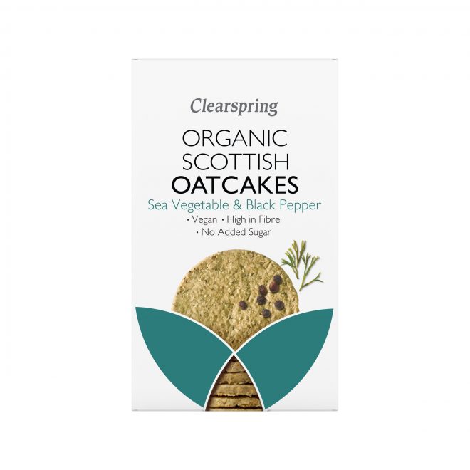Clearspring oatcakes black pepper