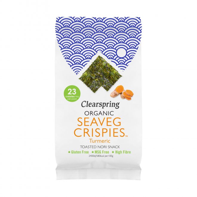 Clearspring organic seaveg crispies turmeric 4 g