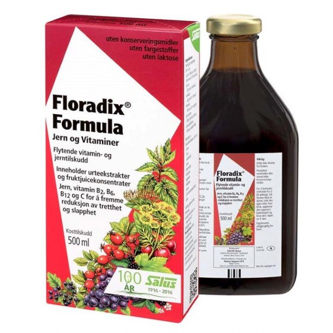 Floradix formula jern og vitaminer 500ml