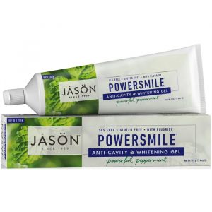 Jason powersmile anti-cavity & whitening tanngel m/fluor 170g