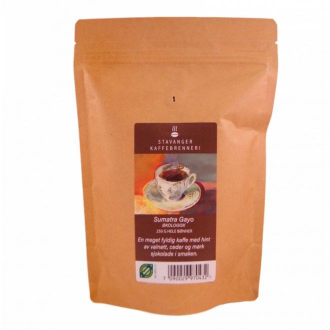 Kaffe gayo sumatra bønner 250 g