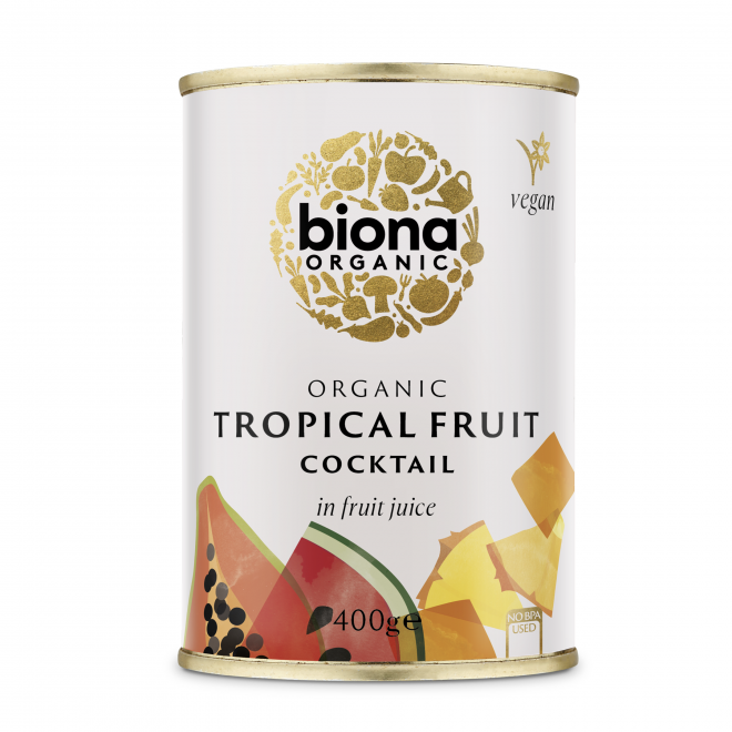 Biona tropisk frukt i fruktjuice 400 g