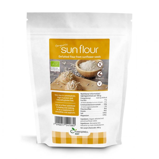 Sukrin SunFlour fettredusert solsikkemel 400g