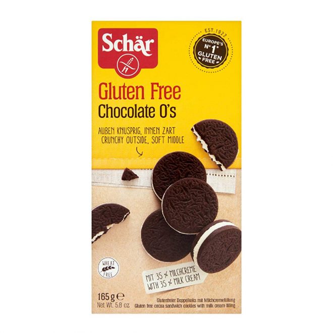 Schar sjokoladekjeks m/kremfyll 165g glutenfri