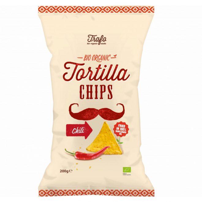 Trafo tortillachips m/søt chili 200g økologisk