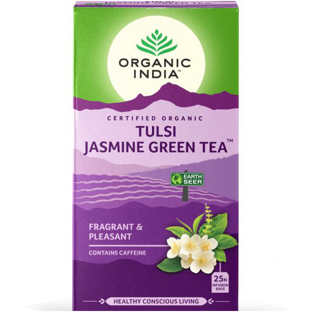 Organic India tulsi jasmine green tea