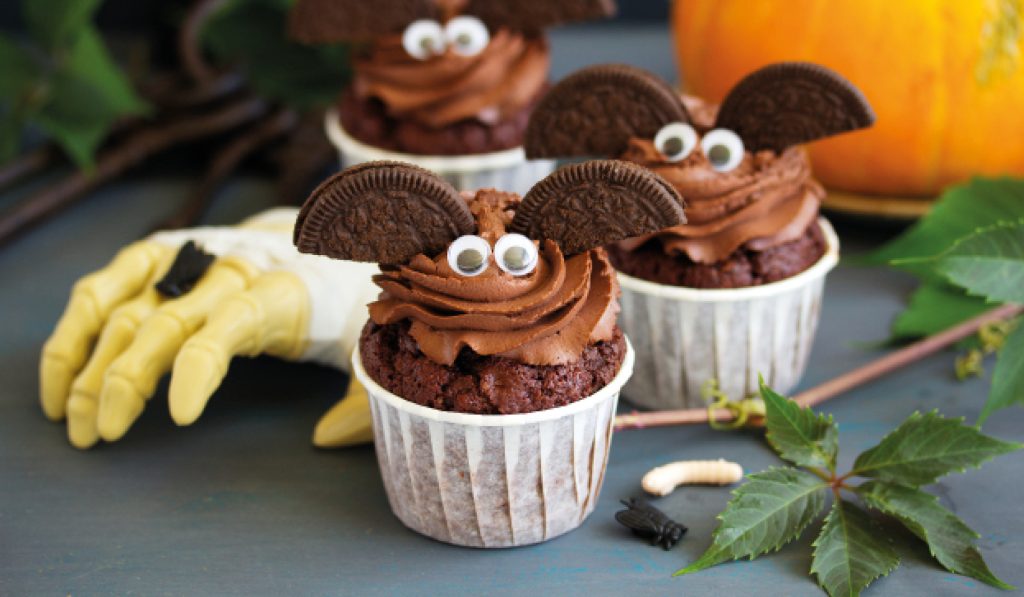 Flaggermus muffins til Halloween