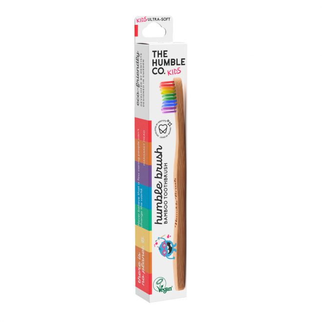 Humble Brush tannbørste barn regnbuefarget - supermyk 1 stk