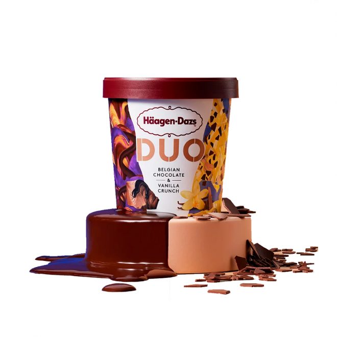 Häagen-Dazs duo belgian chocolate & vanilla is 420ml