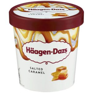 Häagen-Dazs salted caramel is 460 ml