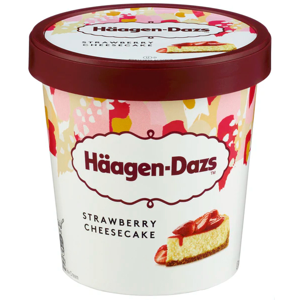 Häagen-Dazs strawberry cheesecake is 460 ml