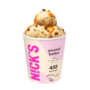 Nicks vegansk iskream med peanøttsmør 473ml