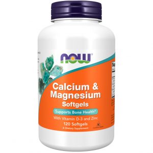Kalsium - magnesium 120 kapsler Now