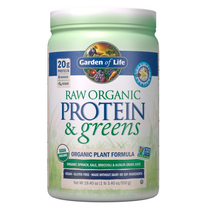 Garden of Life protein & greens vanilje 550g