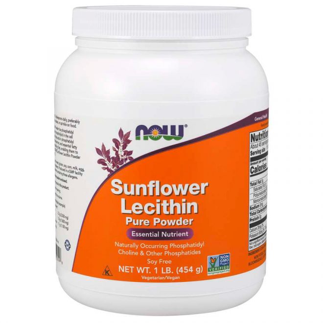 Now sunflower lecithin powder 454 g