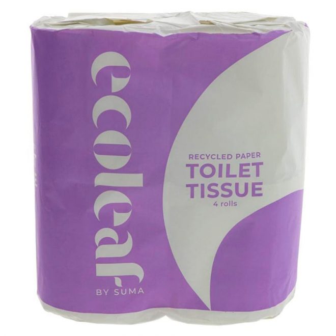 Ecoleaf toalettpapir av resirkulert papir 4 ruller