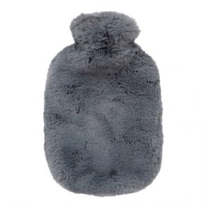 Fashy varmeflaske mørk grå pels