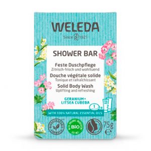 Weleda shower bar geranium & litsea cubeba 75 g
