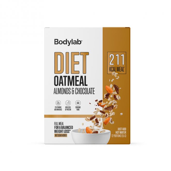 Bodylab diet oatmeal almond & chocolate 12 x 55 g